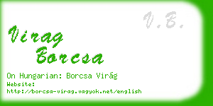 virag borcsa business card